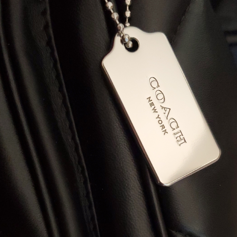 Coach Klare 25 Black Napa Leather Puffy Diamond Quilted Crossbody Shoulder CJ611 - Picture 13 of 16